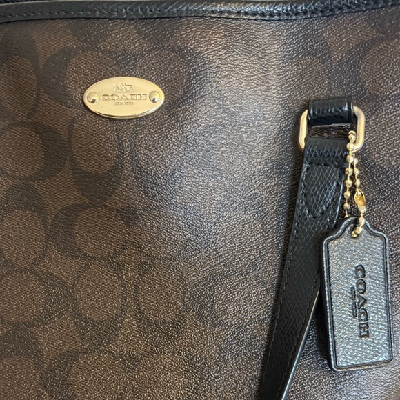 Coach Dark Brown and Black Purse - Picture 3 of 9